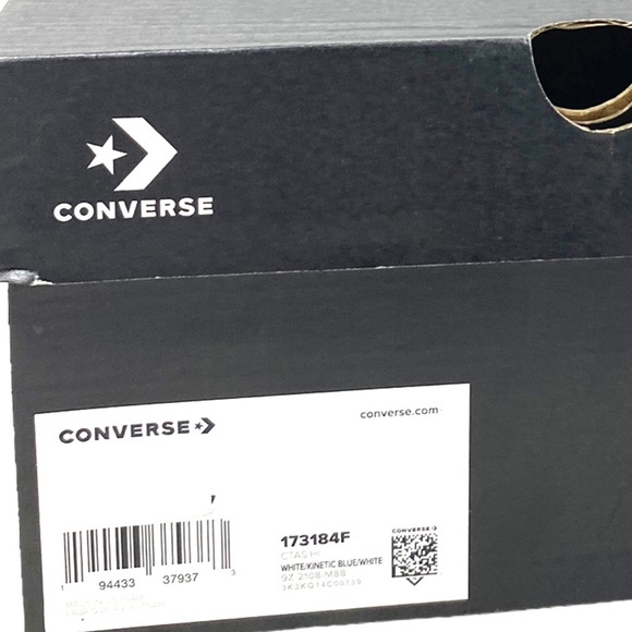 Converse Ctas High Top Shoe Skate For Men Canvas White Multi Sneakers 173184F - Picture 10 of 11